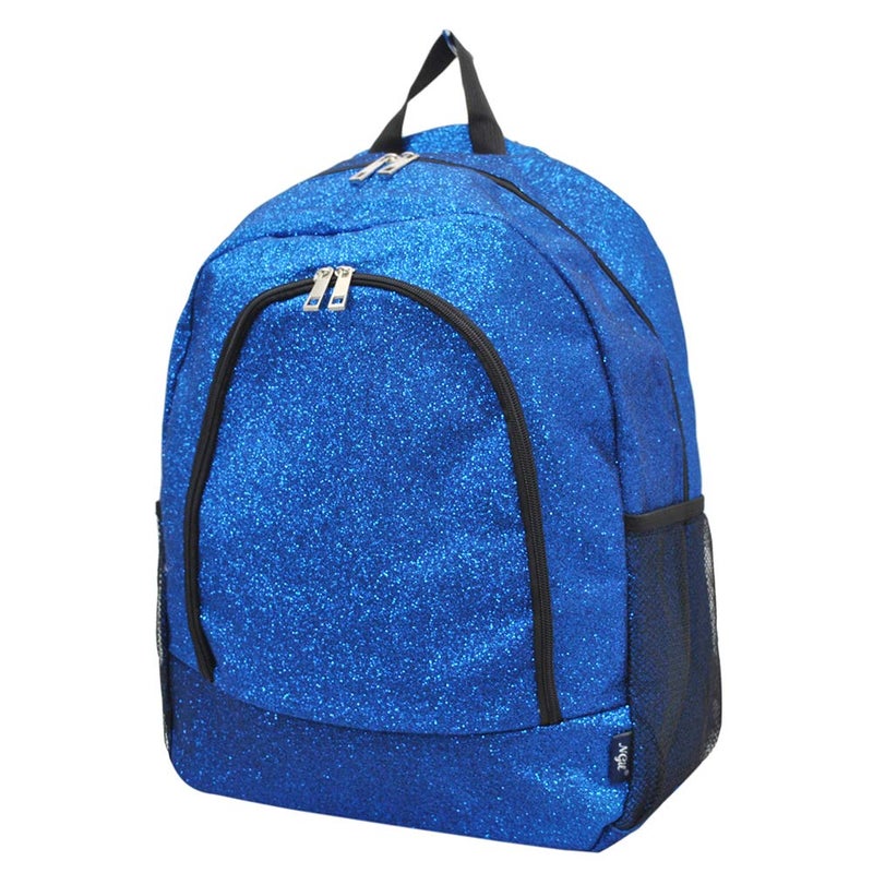 NGIL Canvas School Backpack (Glitter-Royal) - Image 1